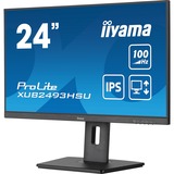 iiyama ProLite XUB2493HSU-B7 24" monitor Zwart (mat), 100 Hz, HDMI, DisplayPort, USB, Audio, Adaptive Sync