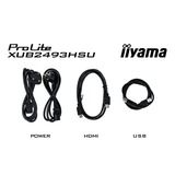 iiyama ProLite XUB2493HSU-B7 24" monitor Zwart (mat), 100 Hz, HDMI, DisplayPort, USB, Audio, Adaptive Sync