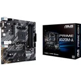 ASUS PRIME A520M-A II/CSM socket AM4 moederbord Zwart/grijs, Gb-LAN, Sound, µATX