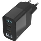 Sitecom 65W GaN Power Delivery wandoplader met led-scherm Zwart