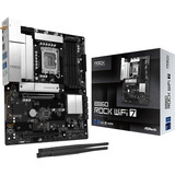 ASRock B860 ROCK WIFI 7 socket 1851 moederbord Zwart/zilver, RAID, 2.5Gb-LAN, Wi-Fi 7, BT, Sound, ATX