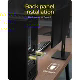 ICY BOX IB-AC553 USB Type-C achterpaneel met interne USB Type-E aansluiting slotplaatje 