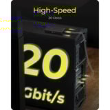 ICY BOX IB-AC553 USB Type-C achterpaneel met interne USB Type-E aansluiting slotplaatje 