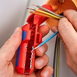 KNIPEX ErgoStrip Universeel kabelstrip-/ontmantelingsgereedschap Rood/blauw