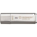 Kingston IronKey Locker+ 50 128 GB usb-stick Aluminium, USB-A 3.2 Gen 1 (5 Gbit/s)