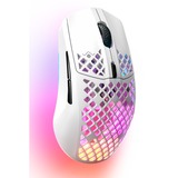 SteelSeries Aerox 3 Wireless - Snow gaming muis Wit, 18.000 dpi, RGB leds