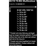 Wera 967/9 TX BO Multicolour 1 Stiftsleutelset, 9-delig BlackLaser