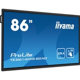 iiyama ProLite TE8614MIS-B2AG 85.6" 4K Ultra HD Public Display Zwart, 4x HDMI, 1x DisplayPort, USB-A, USB-C, RJ-45, WLAN, Touch, Sound