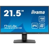 iiyama ProLite XU2293HS-B6 21.5" monitor Zwart (mat), HDMI, DisplayPort, Audio