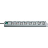 Brennenstuhl Primera-Line 8-voudige stekkerdoos Zilver, 8x stekker