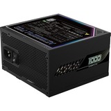 GIGABYTE AORUS ELITE GP-AE1000PM PG5, 1000 Watt voeding  Zwart, 6x PCIe, 1x 12VHPWR, Kabelmanagement