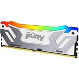 Kingston FURY 24 GB DDR5-8400 (1x 24 GB) werkgeheugen Zilver/wit, KF584CU40RWA-24, Renegade RGB, XMP 3.0