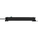 Brennenstuhl Premium-Line 4-voudige stekkerdoos met USB stekkerdoos Zwart, 4x stekker, 1x USB-A, 1x USB-C