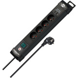 Brennenstuhl Premium-Line 4-voudige stekkerdoos met usb Zwart, 4x stekker, 1x USB-C, 1x USB-A