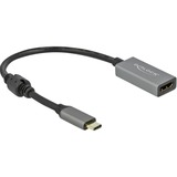 DeLOCK Actieve USB-C > HDMI adapter Grijs/zwart, 0,2 meter