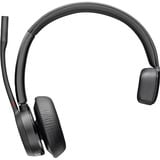 HP Poly Voyager 4310 on-ear headset Zwart, Incl. BT700 USB-C-adapter + oplaadstandaard