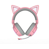 Razer Kraken Kitty V3 Pro Quartz over-ear gaming headset Roze/grijs, RGB, 2.4 GHz / Bluetooth / USB