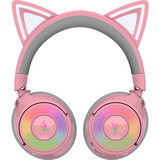 Razer Kraken Kitty V3 Pro Quartz over-ear gaming headset Roze/grijs, RGB, 2.4 GHz / Bluetooth / USB