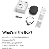 Shokz OpenRun Pro 2 Mini beengeleiding technologie headset Zwart