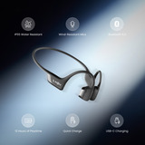 Shokz OpenRun Pro 2 Mini beengeleiding technologie headset Zwart
