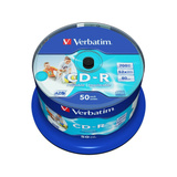 Verbatim CD-R 700 MB blanco cd's 52x, 50 stuks, Bedrukbaar