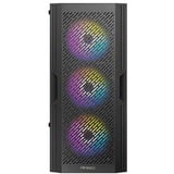 Antec AX20 midi tower behuizing Zwart | 3x USB-A | Tempered Glass