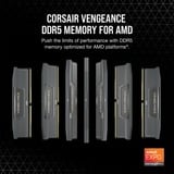 Corsair 32 GB DDR5-6000 (2x 16 GB) Kit werkgeheugen Grijs, CMK32GX5M2B6000Z30, Vengeance, EXPO