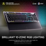 Corsair SKIFF 100 RGB gaming toetsenbord Zwart, US lay-out (QWERTY), Membraan, 100%