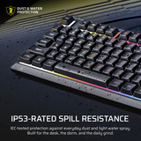 Corsair SKIFF 100 RGB gaming toetsenbord Zwart, US lay-out (QWERTY), Membraan, 100%