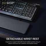 Corsair SKIFF 100 RGB gaming toetsenbord Zwart, US lay-out (QWERTY), Membraan, 100%