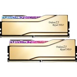 G.Skill 32 GB DDR5-8000 (2x 16 GB) Dual-kit werkgeheugen Goud, F5-8000J3848H16GX2-TR5NG, Trident Z5 Royal Neo, AMD EXPO