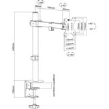 Neomounts FPMA-D540BLACK monitorarm Zwart