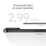 Plaud Note dicteerapparaat Zwart, 64 GB, Bluetooth (BLE 5.2), Wi-Fi (2.4GHz)