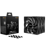 be quiet! Pure Wings 3 high-speed case fans Zwart, 3 stuks, 140 x 140 x 25 mm, PWM