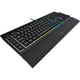 Corsair K55 RGB PRO gaming toetsenbord Zwart, BE lay-out (AZERTY), Membraan, 100%
