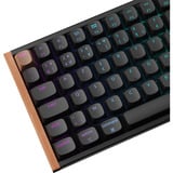 Keychron K2 HE-F1Z Wireless RGB toetsenbord Zwart, BE lay-out (AZERTY), Gateron Double-Rail Magnetic Nebula, 75%, Hot-swappable, Bluetooth, 2.4GHz