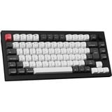 Keychron Q1 HE-H1Z QMK RGB mechanisch toetsenbord Zwart, BE lay-out (AZERTY), Gateron Double-Rail Magnetic Nebula, 75%, Hot-swappable, Bluetooth, 2.4GHz