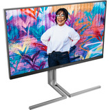 AOC U32U3CV 31.5" 4K Ultra HD monitor Zwart/zilver, 1x DisplayPort, 2x HDMI, 2x USB-C, 4x USB-A, 1x RJ-45