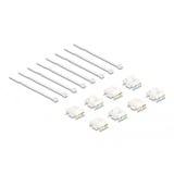 DeLOCK RJ45 Jack > LSA Cat 6a toolfree keystone module Meerkleurig, 8 stuks