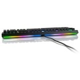Sharkoon SKILLER SGK40 RGB mechanisch gaming toetsenbord Zwart, BE lay-out (AZERTY), Huano Red, 100%, RGB leds