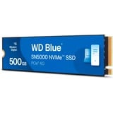WD Blue SN5000 NVMe 500 GB SSD Blauw, WDS500G4B0E, M.2 2280, PCIe Gen4 x4