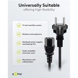goobay Eurostekker > C13 kabel Zwart, 5 meter
