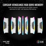 Corsair 64 GB DDR5-6000 Kit werkgeheugen Wit, CMH64GX5M2B6000C30W, Vengeance RGB, XMP 3.0
