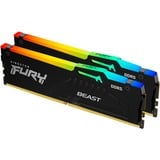 Kingston FURY 64 GB DDR5-5600 (2x 32 GB) Kit werkgeheugen Zwart, KF556C36BBEAK2-64, Beast RGB, EXPO