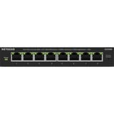 Netgear 8-poorts Gigabit Ethernet Plus-switch (GS308Ev4) Zwart, Unmanaged