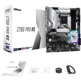 ASRock Z790 PRO RS socket 1700 moederbord Zilver/zwart, RAID, 2.5 Gb-LAN, Sound, ATX