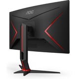 AOC C27G2Z3/BK 27" curved gaming monitor Zwart/rood, 2x HDMI, DisplayPort, 280 Hz (OC)