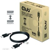 Club 3D DisplayPort 2.1 Bi-Directional VESA DP80 Certified Kabel 4K 240 Hz Zwart, 1,2 meter