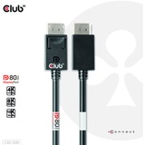 Club 3D DisplayPort 2.1 Bi-Directional VESA DP80 Certified Kabel 4K 240 Hz Zwart, 1,2 meter