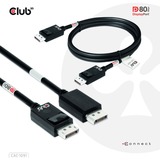 Club 3D DisplayPort 2.1 Bi-Directional VESA DP80 Certified Kabel 4K 240 Hz Zwart, 1,2 meter